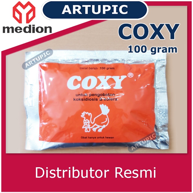 Coxy 100 gram Obat Koksi Bakteri Berak Darah Merah Hijau Koksidiosis Kolera Unggas Ayam