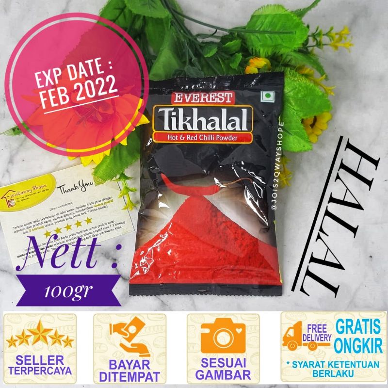 

Cabe Bubuk Everest Tikhalal 100gr / Red Chili Powder / Bumbu India