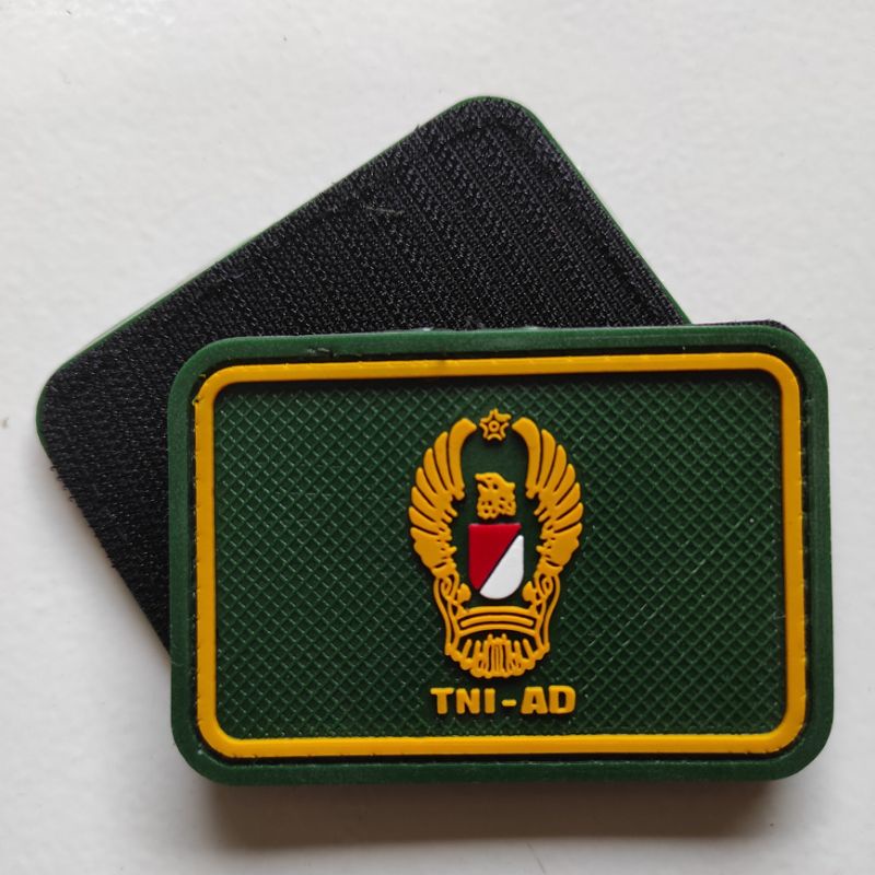 patch rubber logo ekapaksi dasar hijau/patch rubber tni/tempelan emblem karet velcro