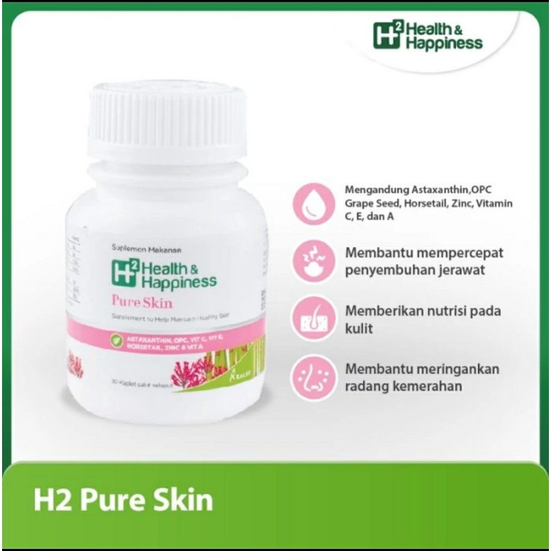 H2 Fair Skin (Mencerahkan) / H2 Pure Skin (mengatasi jerawat)