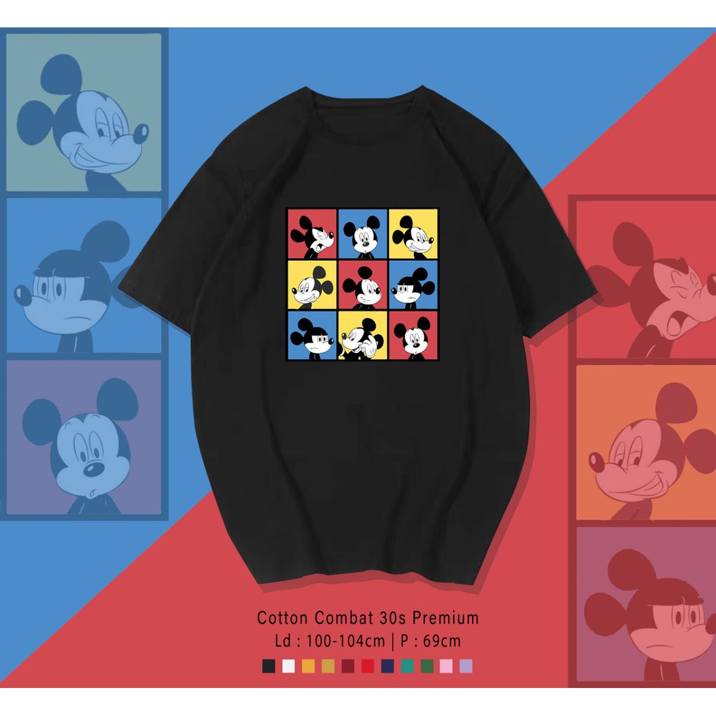 MICKEY SMALL  / TERMURAH BAJU KAOS KATUN WANITA/ PRIA UNISEX LENGAN PENDEK / TUMBLR TEE /  OVERSIZE