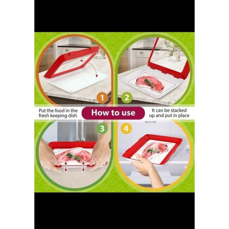 READY CLEVER TRAY WRAPPING FOOD TRAY VAKUM MAKANAN VACUM TRAY FOOD PRESERVATION TRAY NAMPAN KULKAS