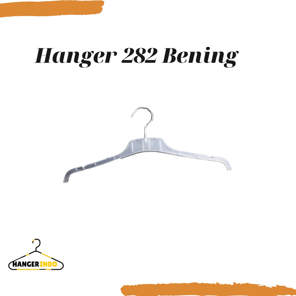 Gantungan Baju Toko | Hanger 282 Bening | Hanger Baju | Gantungan Baju Murah
