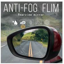 [ BULAT ] Kaca Film Mobil Anti Kabut Anti Fog Pelindung Spion Mobil Anti Embun Bentuk Bulat 1 Pasang