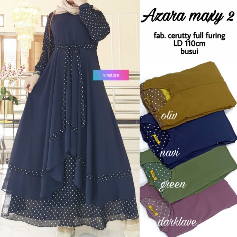 (COD) NEW AZARA MAXY 2 • GAMIS WANITA DAN REMAJA • ORI BY VINSTORE