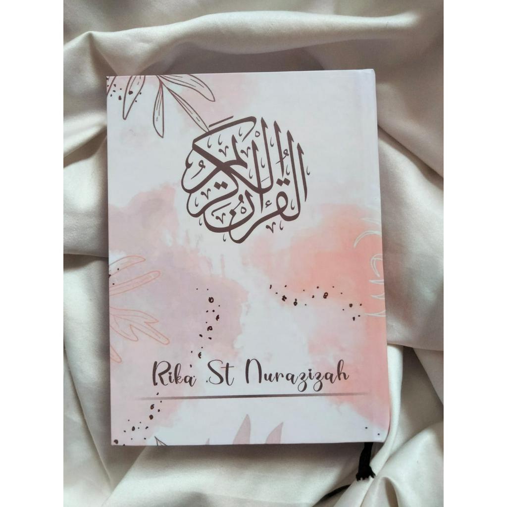 Alquran custom nama dan foto Mushaf Al Quran hafalan terjemah tajwid al hafidz cover custom size A6