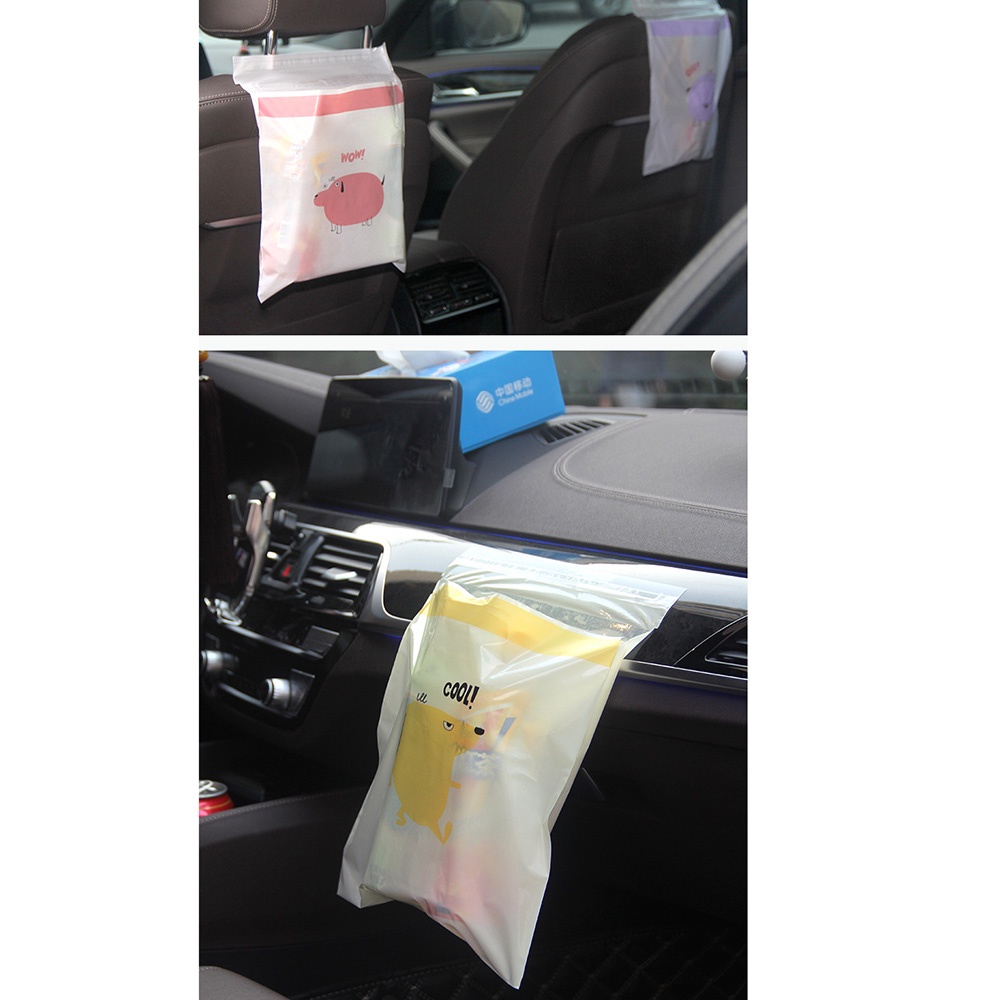 【COD Tangding】15 Pcs Kantong Sampah Sekali Pakai Bahan Plastik Untuk Mobil / Dapur / Kantor