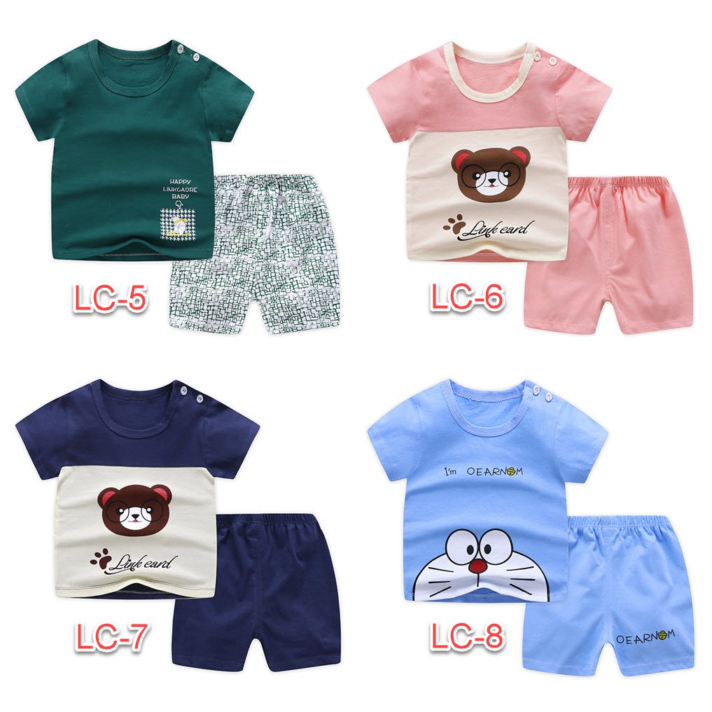 Baju Bayi Anak setelan lengan pendek murah lucu import 