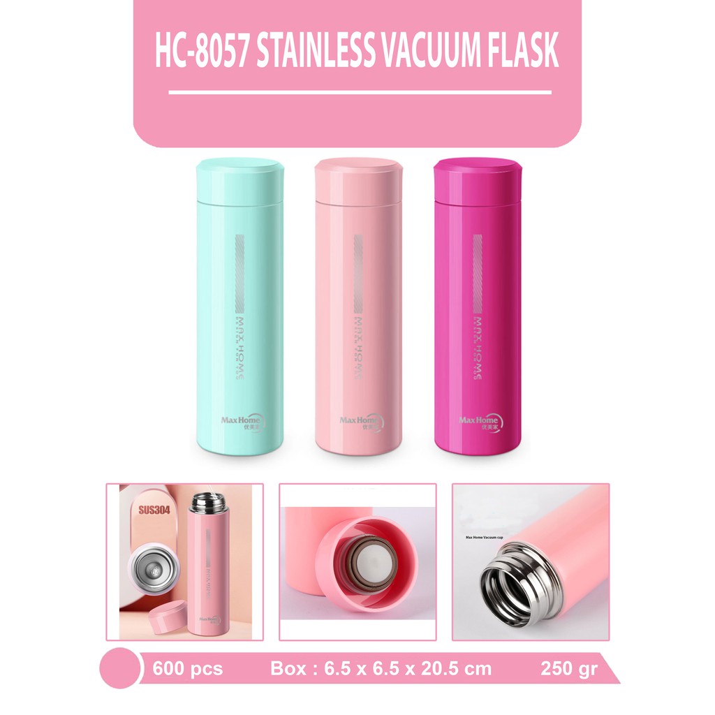 Promo Botol Minum Stainless Maxhome Thermos Hc-8057 Pink Red Green / Termos Tahan Panas//botol Mnum kj8MGjohqGBDzJ