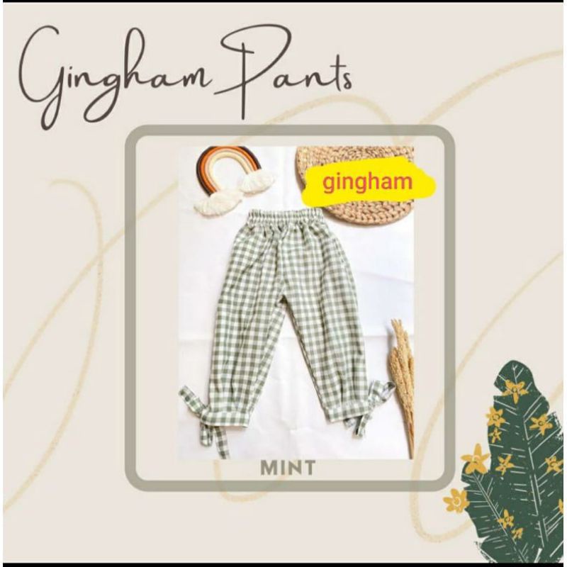 gingham pants 1-6 tahun