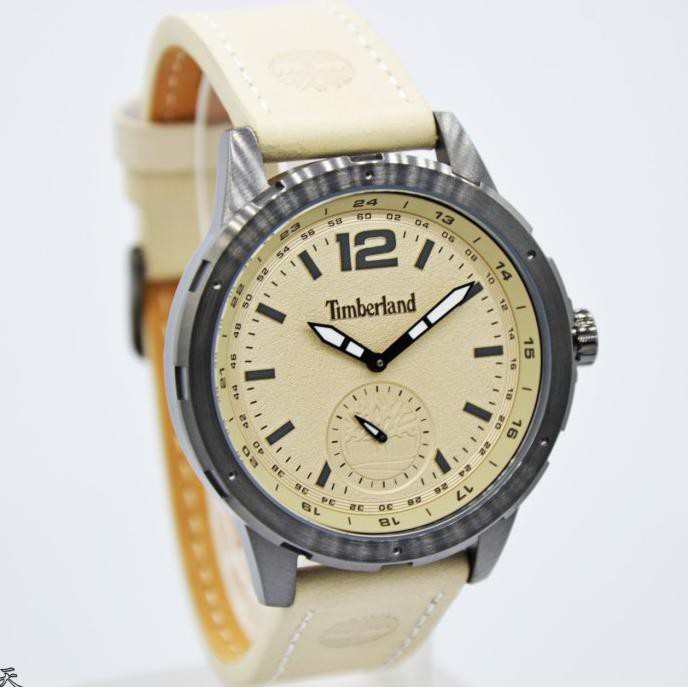 Timberland Tbl.15596Jsu/14 - Jam Tangan Pria Kulit Original - Cream Rr76Oyyq8F
