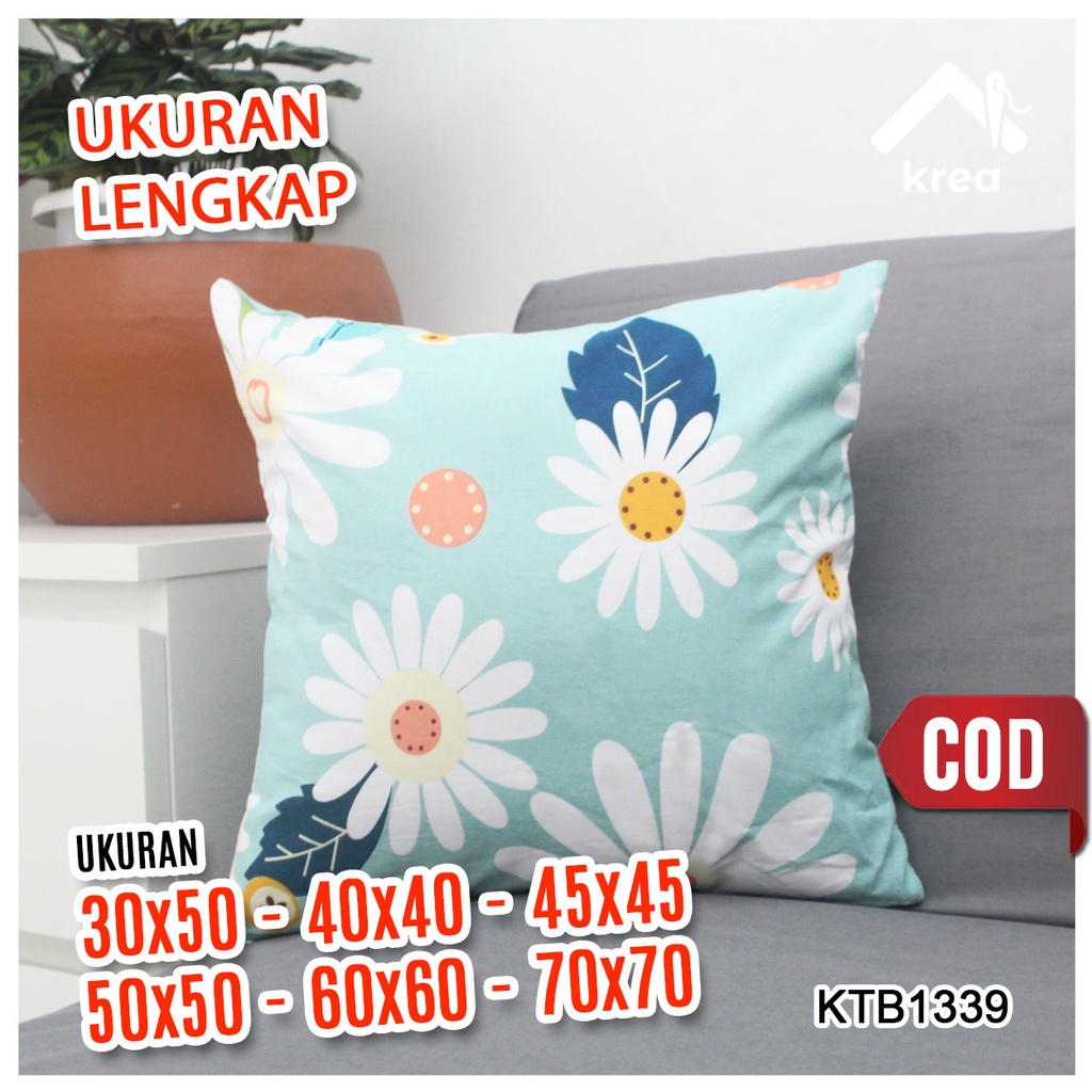 Sarung Bantal Sofa Ukuran 30x50, 40x40, 45x45, 50x50, 60x60, 70x70 - KTB1339