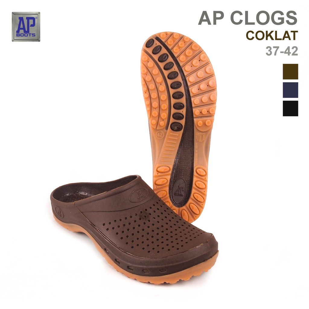 AP Boots Sandal Slop AP CLOGS - Sepatu Karet Anti Slip On PVC