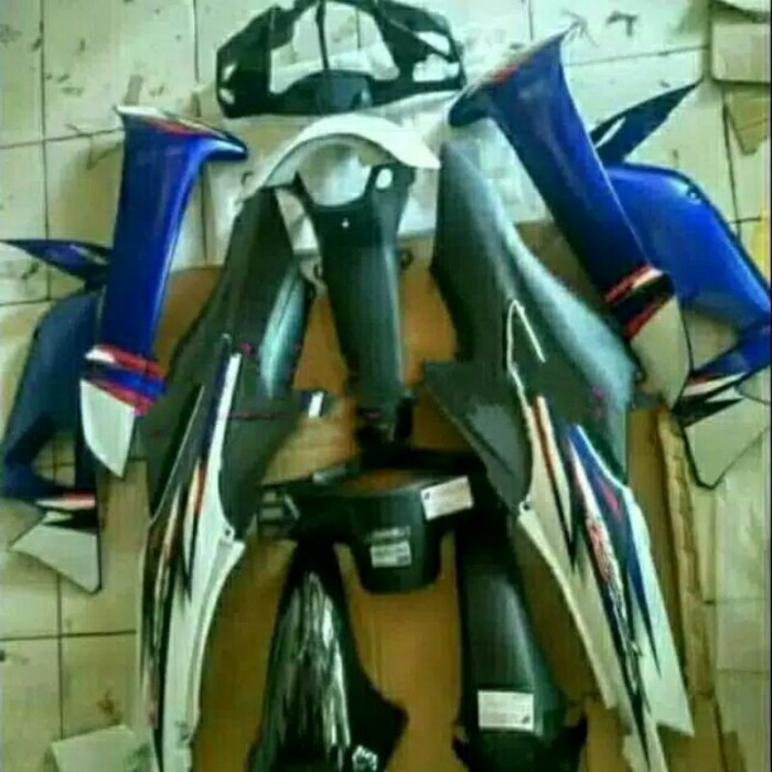 PROMO cover full set body Honda Supra Fit New/fit x warna putih biru