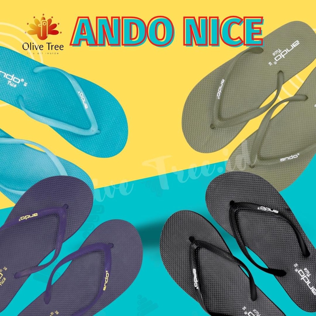 Sandal Jepit Wanita Ando Nice 100% Original Sandal Wanita