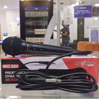 ADVANCE MIC KAROKE 884 KABE ORIGINAL Suara MANTAP Microphone Karaoke Cable Profesional Dynamic Condenser for Audio Speaker Mik Murah Berkualitas Bagus Kurnia Group