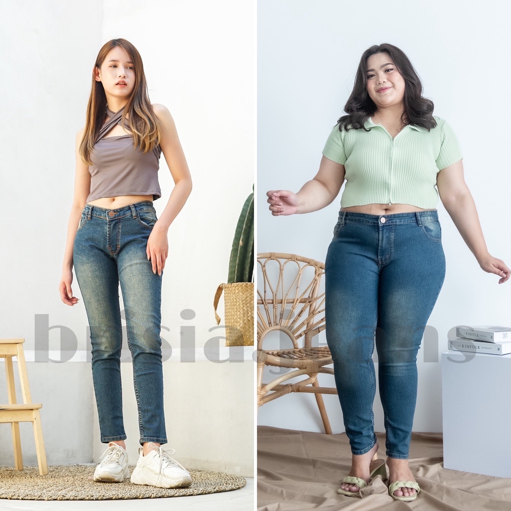 [SIZE 27-42] TIFFANY Skinny Jeans - 3 Colour / Celana Jeans Wanita Bigsize Jumbo
