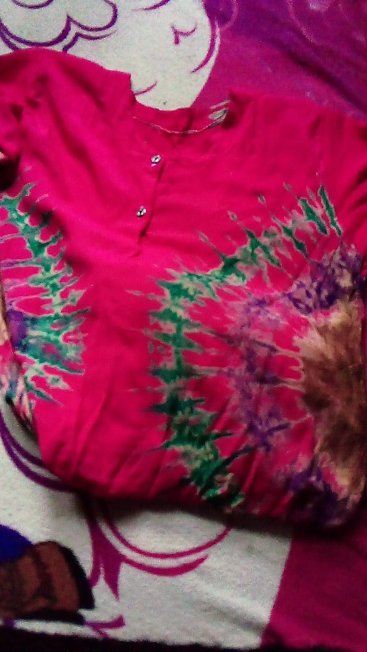 Longdres Batik Tali Jumputan /gamis  Batik / Baju Tidur Batik