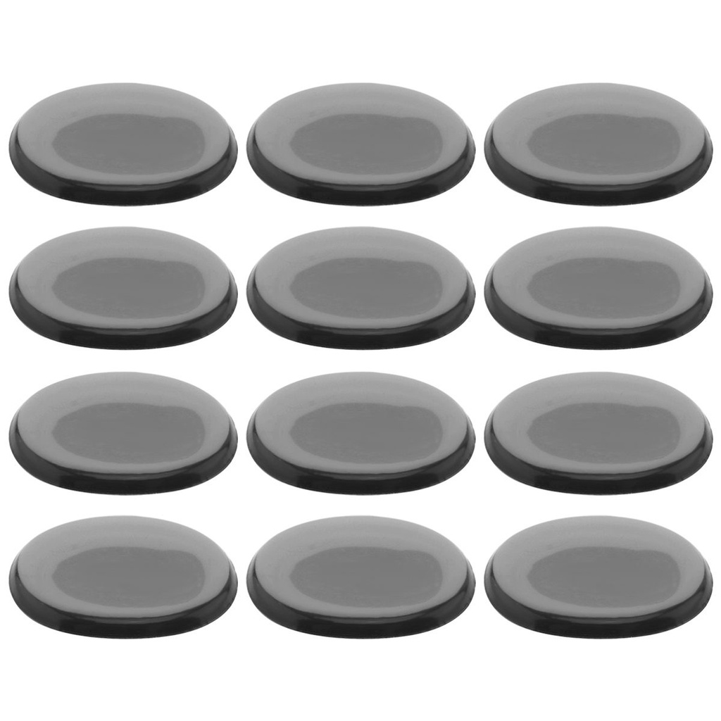 12pcs / set Pad Mute Drum Jazz Bahan Silikon Transparan 3 Warna