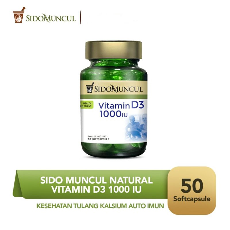 SidoMuncul Vitamin D3 1000 iu isi 50 softcapsule