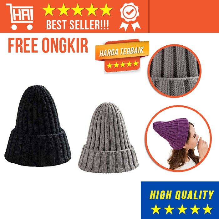 KUPLUK RAJUT WANITA PRIA WOL BAHAN WOOL TOPI BEANIE MODERN CEWEK COWOK TOPI LEMBUT HAT STYLISH CWEK