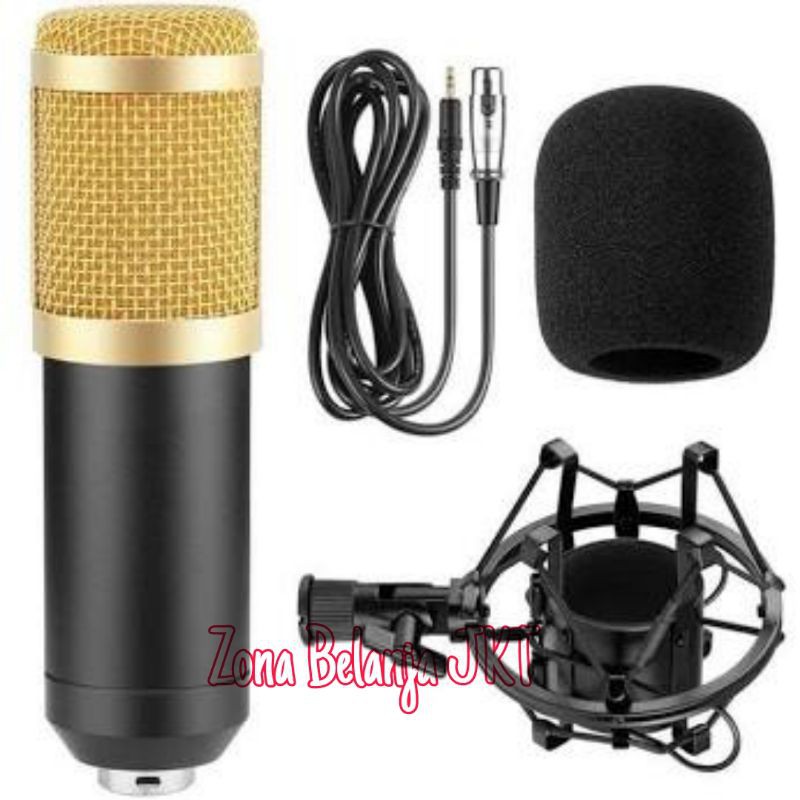 MIKROFON MIC CONDENSER BM800 BM 800 RECORDING PODCAST MICROPHONE KONDENSER LAPTOP PC HANDPHONE