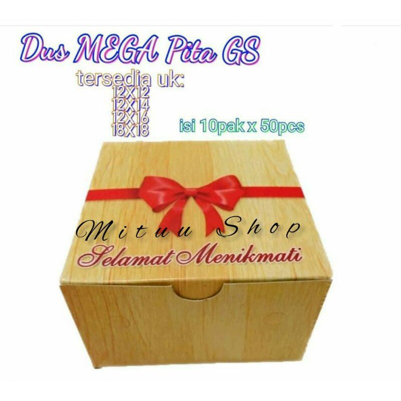 

Dus pita GS / Dus Makanan / Box Kue/Dus Snack/ Box Kue Murah