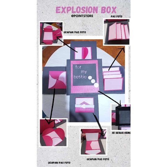 

Explosion box,kado ultah,nikahan dll