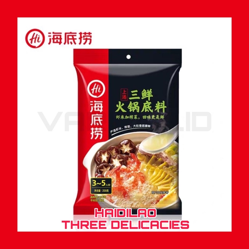 

Haidilao Three Delicacies Soup Hotpot / Hai Di Lao Bumbu Sup