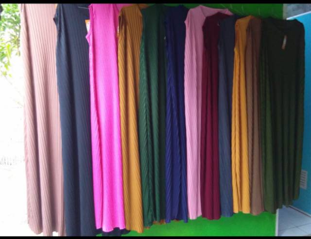 𝔂𝓾𝓶𝓪  SLEEVELESS LONGDRESS Plisket JUMBO allsize