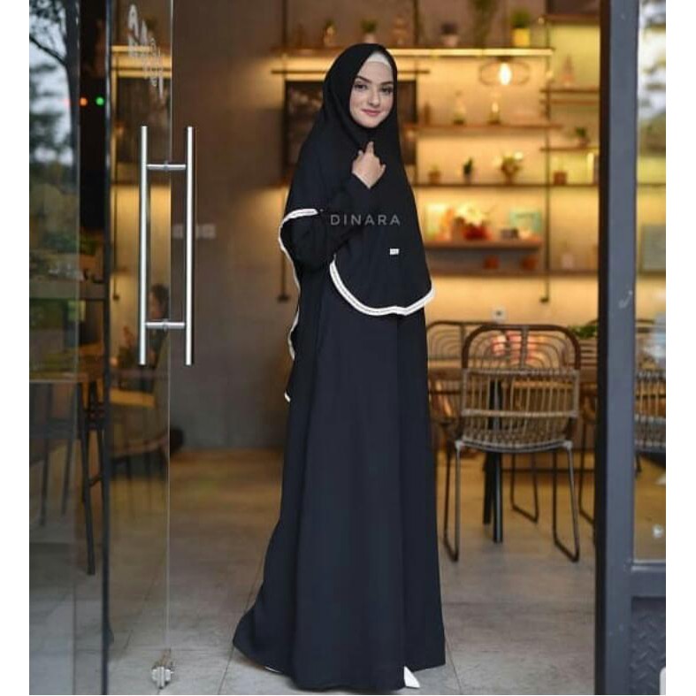 Salma Syari Dress Wanita Plus Kerudung Balotely Gamis Panjang Hijab Formal Model Trendy Terbaru