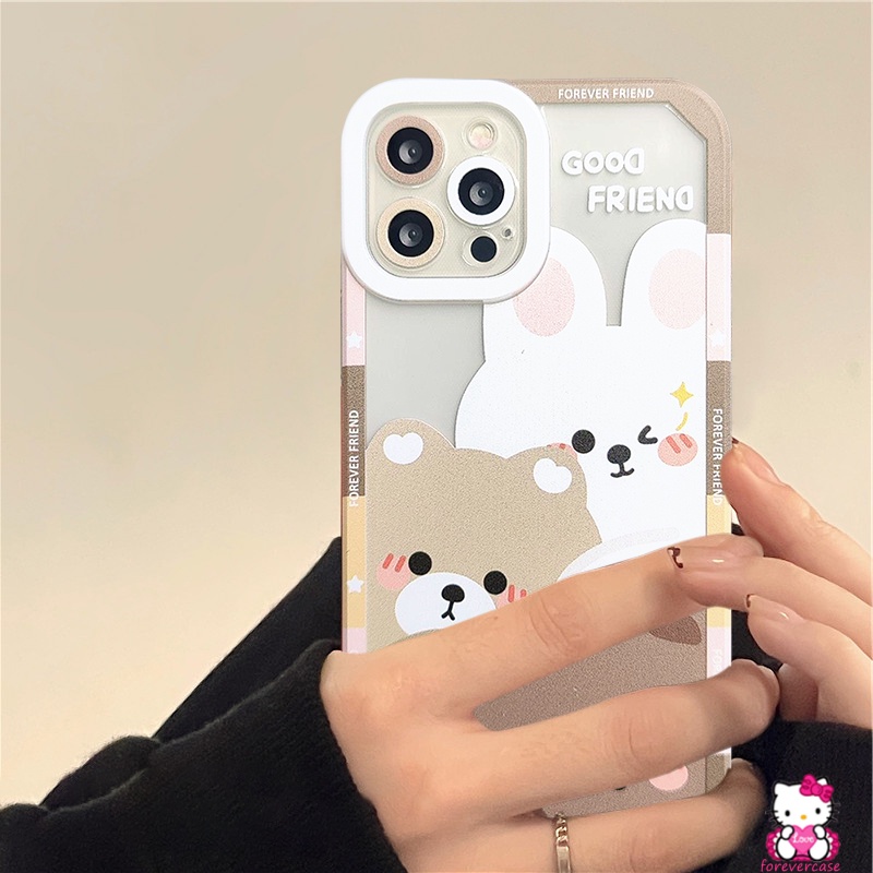 Soft Case Tpu Motif Boneka Beruang Untuk Iphone X 7 8 Plus 6 6S Plus Xr 11 12 13 Pro Max Xs Max SE 2020