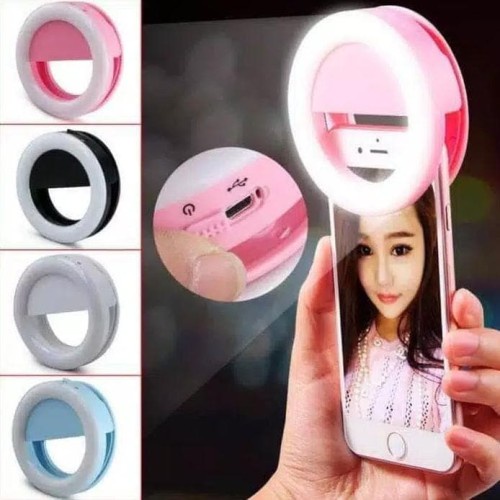 RING Lampu selfie lampu LED ligthled Ring SelFie Iring headphone Kualitas Grade A