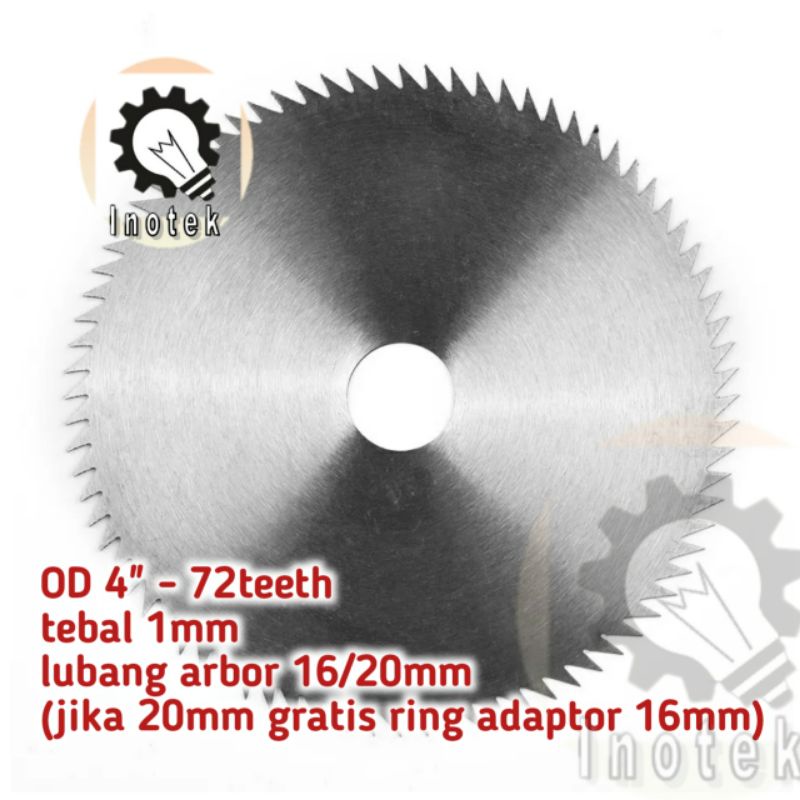 Mata pisau sirkel circular saw blade 4 inch atau 100mm tipis