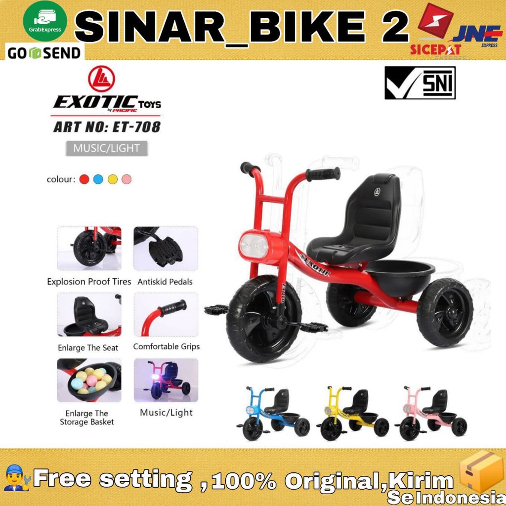 Sepeda Roda Tiga Anak Exotic ET-708