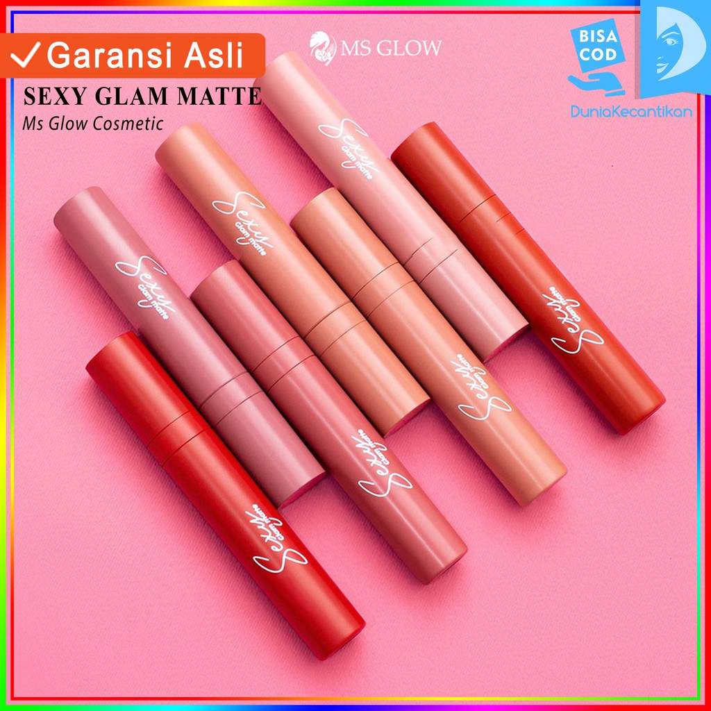 Jual Ms Glow Sexy Glam Matte Lip Cream Ms Cosmetic Lipstick Original