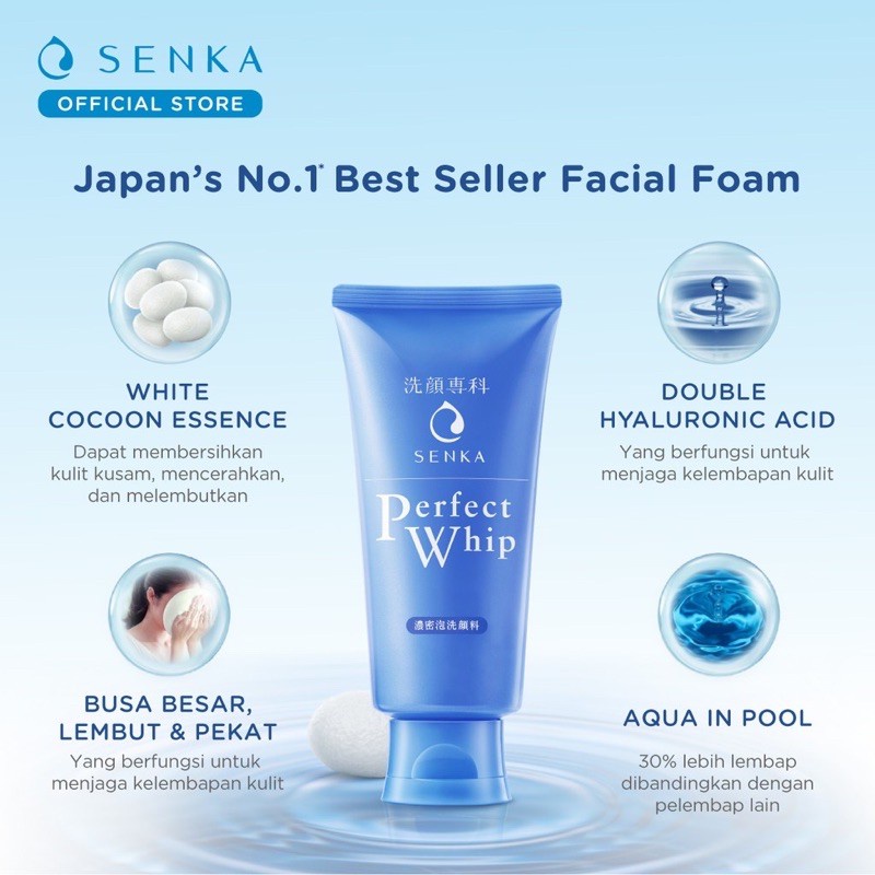 SENKA - Perfect Whip Facial Foam From Japan 120g