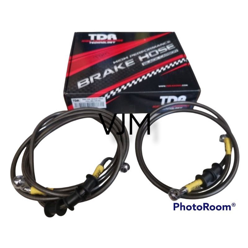 BRAKE HOSE SELANG REM TDR BLACK CARBON SET NMAX NON ABS DEPAN BELAKANG