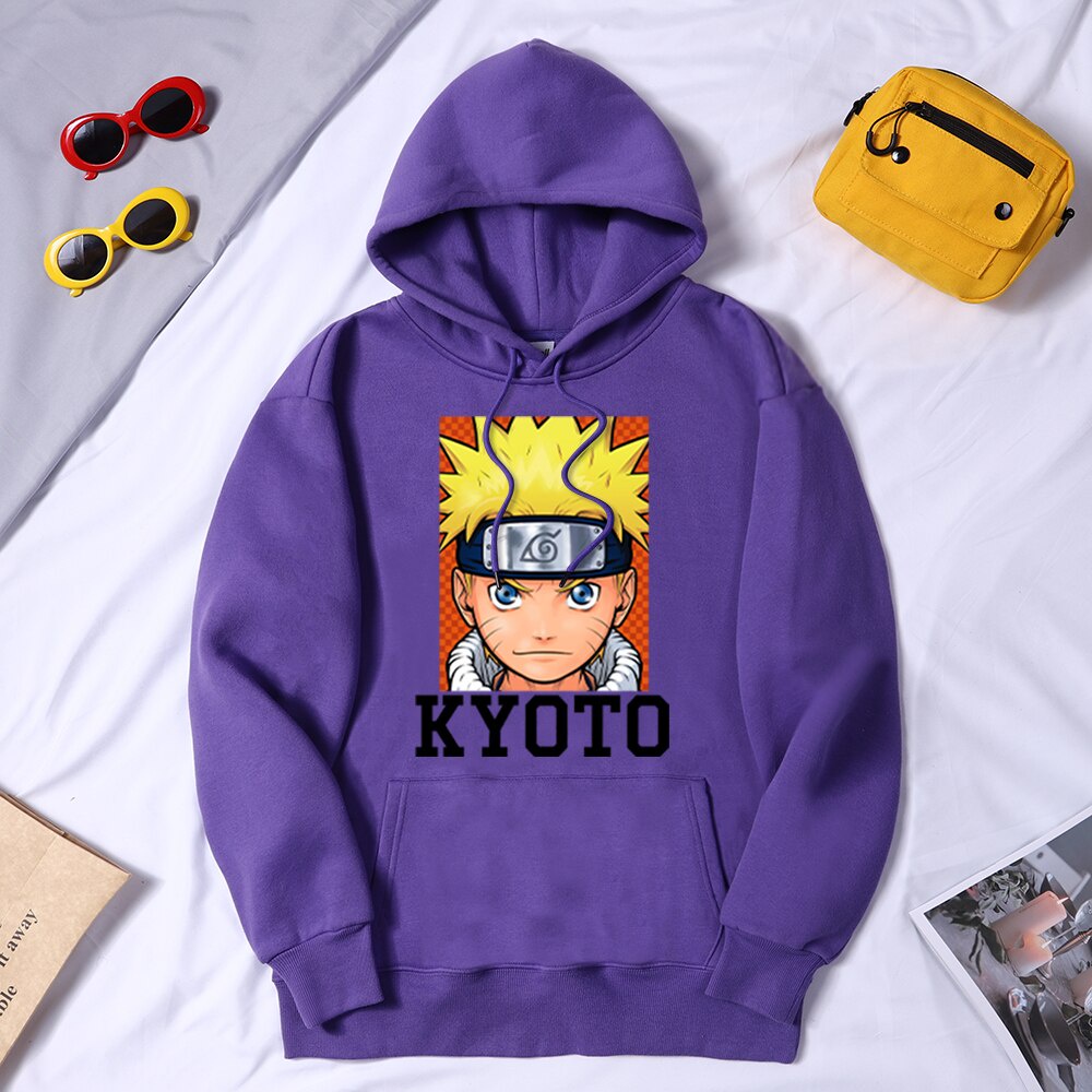 Sweater Hoodie Anime Naruto Kyoto II Naruto Kyoto Anime Jumper Hoodie II Sweter Oblong Topi Sz M - XL ( Pria &amp; Wanita / Anak &amp; Dewasa )