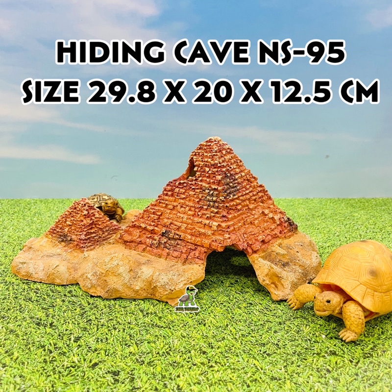 HIDING CAVE PIRAMID NS-95 RUMAH KADAL LEOPARD GECKO SKINK PANANA BEARDED DRAGON ULAR CORNSNAKE KADAL