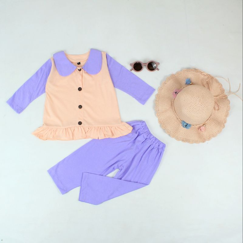 LONG CANDY SET - Promo 10.10 Setelan Anak Baju Bayi Daily Baby Dress Kids Piyama Cewek Pajamas Perempuan Tidur