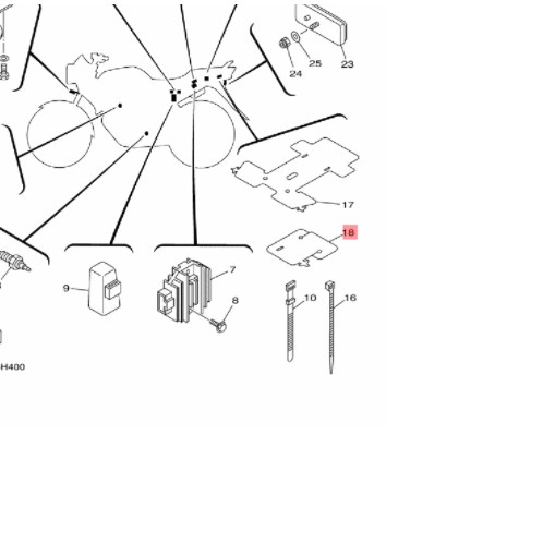 karet protector wire harness pelindung kabel vixion old lama ori ygp 3C1-H2589-00