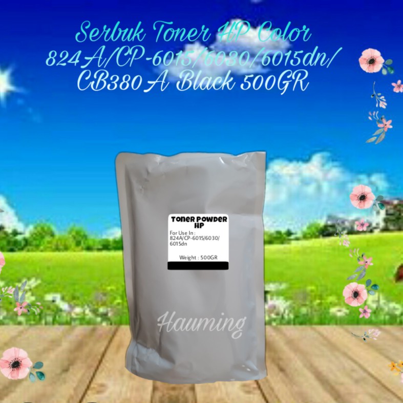 Serbuk Toner Color HP 824A CP6015 CP6030 CP6040 CP6015N CP-6015 6030 6040 CB380A Black 500gr