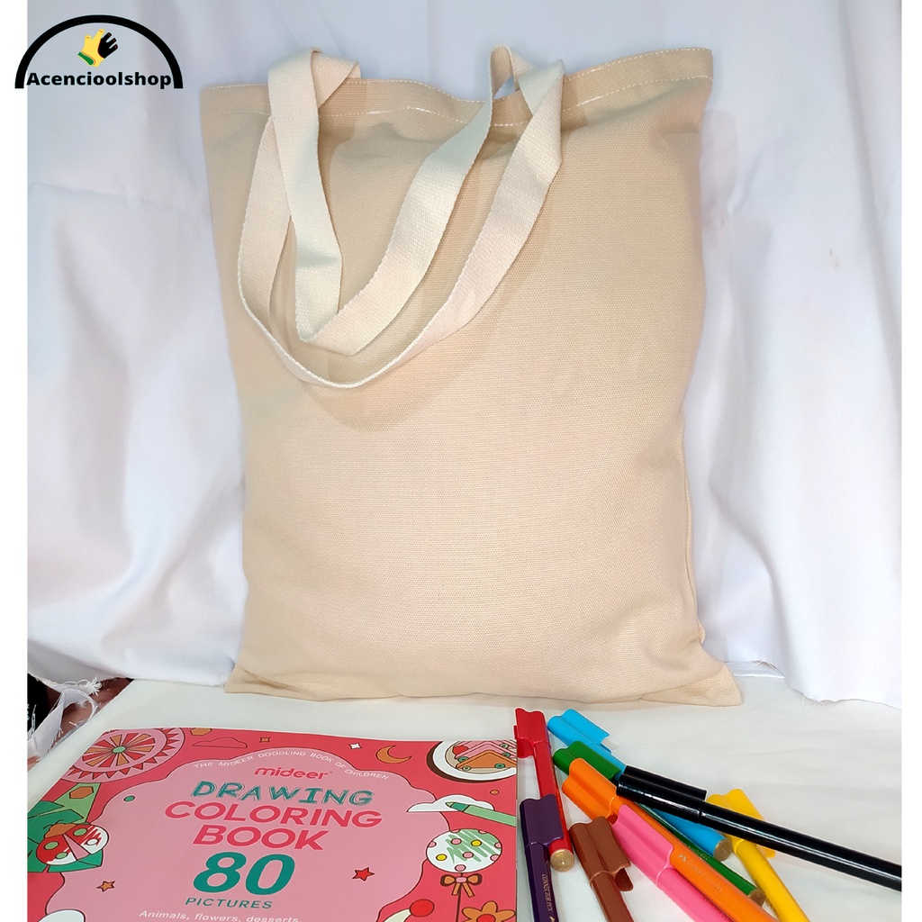 Tote Bag Polos / Sling Bag / Tas Kanvas Polos / Tote bag