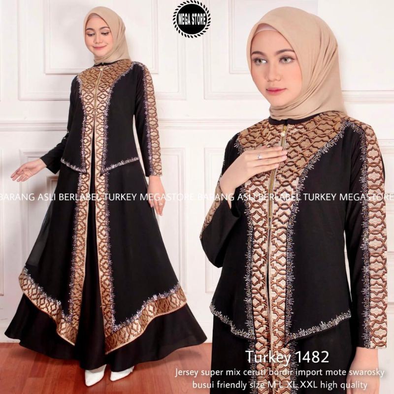 Gamis Turkey 1482 Ori Berlabel Megastore