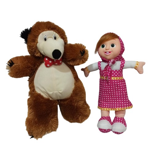 boneka sepasang marsha POLKADOT and the bear MISKA M