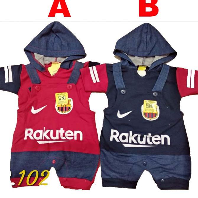 Baju Bayi Laki Laki Baju Kodok Bayi Lucu Barca Juventus - Hitam