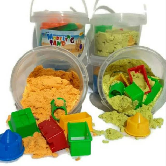 Pasir Kinetik Pasir Ajaib Bonus Tempat dan Cetakan