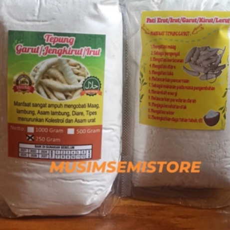 

TEPUNG GARUT/PATI/KIRUT ASLI 100% DARI PETANI DI BOJONEGORO (TANPA TAMBAHAN BAHAN APAPUN)