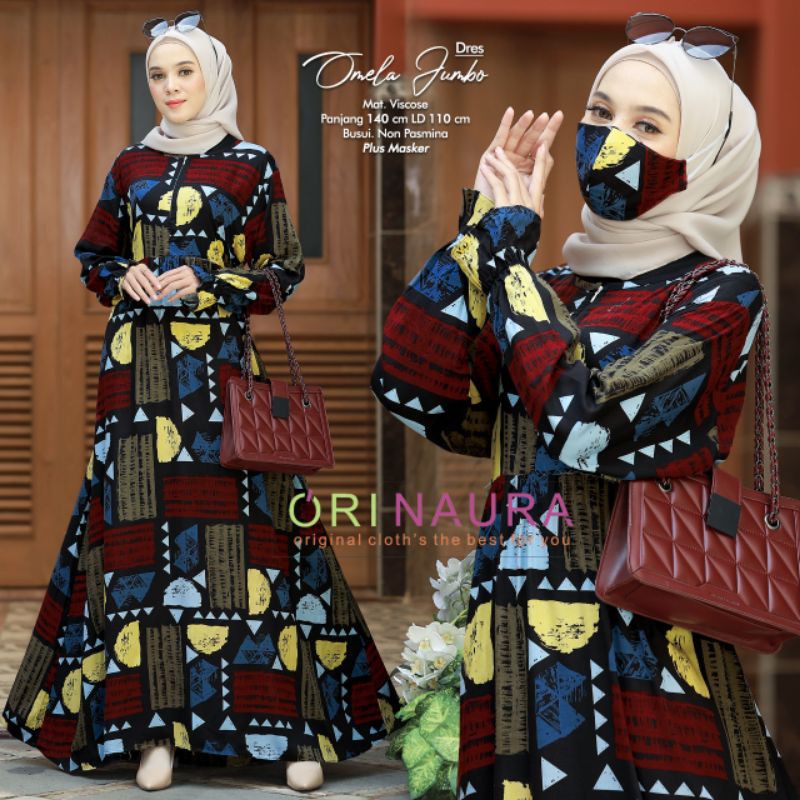 OMELA JUMBO DRESS GAMIS MUSLIM BY ORI NAURA